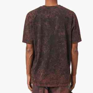 Camisetas 100% algodón para hombre, estilo casual, holgadas, estampadas, con efecto tie-dye, vintage. - Product Image 4