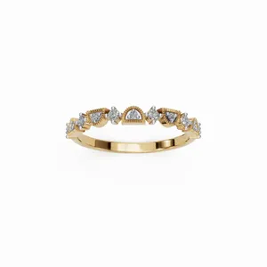 Anillo de Diamantes Apilables de Oro Amarillo con Corte Brillante Redondo Cultivado en Laboratorio Eternal Spark de 11 Piezas para Mujer, Certificado IGI de Lujo - Product Image 1