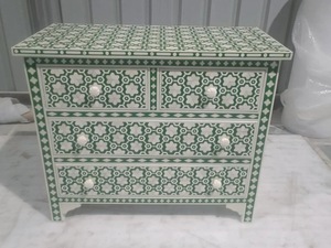 ILAHI's Bone Inlay <b>Drawer</b> Modern Design Agate Detailing <b>Storage</b> Portable Home Furniture - Product Image 3