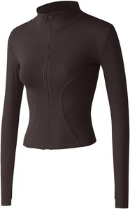 Wholesale Womens Stretch Fit Zipper <b>Base</b> <b>Layer</b> Top <b>Long</b> <b>Sleeve</b> Quick Dry Active Performance Wear - Product Image 3