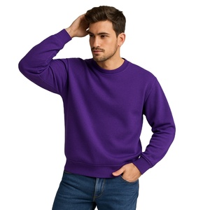 Sudadera de moda para hombre, negra, de invierno, cálida, con forro polar, 100% algodón, transpirable, ecológica, para gimnasio, de color liso, con cuello tipo jersey. - Product Image 2