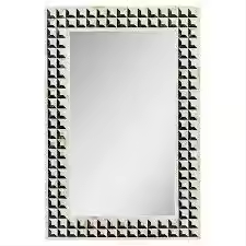 Miroir mural de luxe moderne décoratif en os incrusté, design écologique, cadre en métal fait main, épaisseur personnalisable - Product Image 4