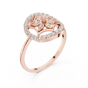 Anillo solitario minimalista de oro amarillo macizo de 14k con diamante redondo de talla brillante para mujer, ideal para compromiso, aniversario o regalo de boda. - Product Image 6