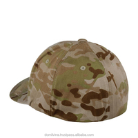 Casquette de baseball structurée à 6 panneaux en tissu éponge camouflage, personnalisable OEM/ODM, 100 % coton, pour aventures en plein air et équipes