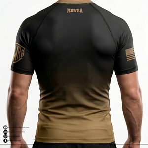 Rashguard BJJ personnalisé haute densité anti-UV à manches courtes, maillot de compression MMA pour hommes, équipement d'entraînement de Jiu Jitsu, uniformes BJJ en gros - Product Image 2