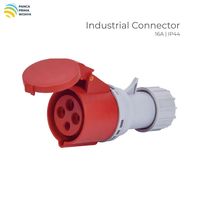 Connecteur électrique industriel de haute qualité 16A 3P+E 380-415V 6h IP44 Prise de courant LX-214N