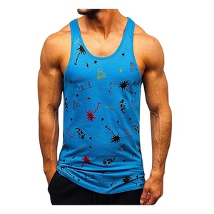 Débardeur de sport pour homme, taille US, avec logo personnalisé, 65% coton, respirant, uni, pour fitness, course à pied, basketball, entraînement, gym - Product Image 5