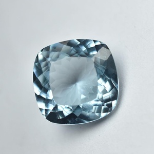 Aigue-marine bleue naturelle certifiée, taille coussin carrée, pierre précieuse en vrac, pierre artisanale pour joaillerie fine, cadeau d'anniversaire - Product Image 5