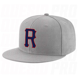 Custom Gray <b>Navy</b> Red Stitched Adjustable Snapback <b>Hat</b> Premium Embroidered Logo Baseball Cap Personalized Sports Team Streetwear - Product Image 1