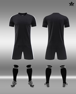 SPARKWELL Unisex Soccer Uniform Set Printed Short Sleeve Jersey Shorts <b>Socks</b> Moisture Wicking Quick Dry Football Training Kit - Product Image 2
