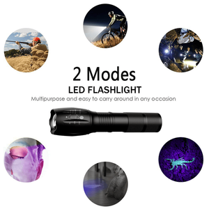 Torcia LED Zoomabile 2-in-1 con Luce UV Bianca, Rilevamento Lunghezza d'Onda 365nm, in Lega di Alluminio, Certificata ROHS, TK/TMEU per Ritiro Autonomo - Product Image 3
