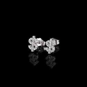 Boucles d'oreilles clous en argent sterling 925 avec zircon, style hip-hop, forme dollar, pour femmes et hommes, cadeau de mariage, bijoux fins pour soirée, effet glacé - Product Image 3
