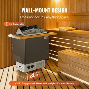 Stufa Elettrica per Sauna 4.5KW 220V con Controlli Integrati e Timer 3h, Temperatura Regolabile - Product Image 2