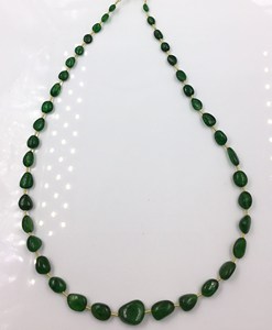 Cuentas ovaladas de tsavorita, 1 hebra, 86 quilates, piedra preciosa natural para la elaboración de joyería fina - Product Image 4