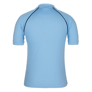 เสื้อโปโลแขนสั้นสีขาวสำหรับผู้ชาย ผ้าทอออกซ์ฟอร์ด ระบายอากาศได้ดี ทรงปกติ สวมใส่สบาย ดีไซน์เรียบง่าย - Product Image 4