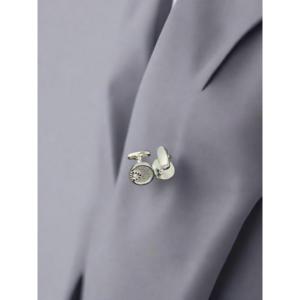 Round Wismar Cufflinks with Tie Clip Set for Men | Formal, Business, <b>Wedding</b> Shirt <b>Accessories</b> Gift | OEM Bulk Supply India 2026 - Product Image 2