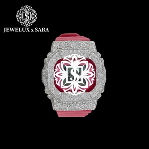 Indian Manufacture Mossinate Designer <b>Red</b> Rubber Strap Diamond Watch for Parties Office Wear Outdoor Activities and Gifting - Product Image 3