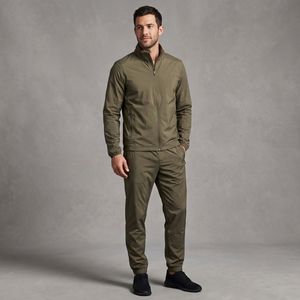 Ensemble de survêtement en nylon pour homme, durable, imperméable, ensemble athlétique, pantalon d'entraînement tendance, coupe-vent, fitness, course en plein air, coupe ajustée - Product Image 1