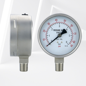 Manomètres de pression de gaz en acier inoxydable professionnels, à vide, à dérive minimale, manomètre de pression hydraulique - Product Image 1