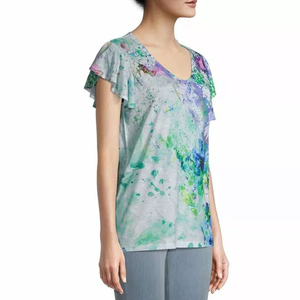 T-shirt à manches courtes d'hiver décontracté respirant de haute qualité pour femmes, impression par sublimation personnalisée, logo personnalisé, séchage rapide - Product Image 3