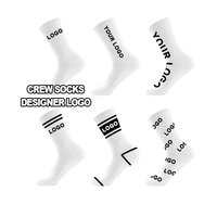 Chaussettes de sport unisexes plates et en tissu éponge personnalisées en usine, motifs personnalisés, broderie jacquard, chaussettes en coton et nylon pour hommes
