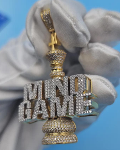 Iced Out King Chess Pendant 925 Sterling <b>Silver</b> Passes Testers Hip Hop Jewelry Luxury VVS Moissanite Fashion Pendant <b>Charms</b> - Product Image 1