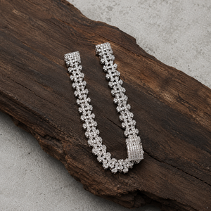 Wholesale Pragalbh Jewels 925 Sterling Silver <b>Iced</b> <b>Out</b> Moissanite Cluster Tennis Bracelet Unisex Luxury Hip Hop Jewelry 32g - Product Image 1
