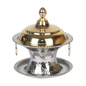 Elegant Luxury Handcrafted Metal Date Bowl With <b>Lid</b> For Ramadan Iftar Decor Silver Plated Arabic Khajoor <b>Pot</b> For Dry Fruits - Product Image 5