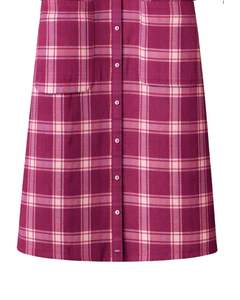 Vestido camisero a cuadros marrón para mujer, de manga larga, con botones, informal, midi, con bolsillos, para uso diario, suministros OEM personalizados - Product Image 6