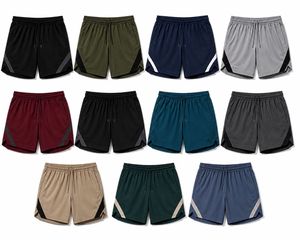 Shorts de sport pour homme, séchage rapide, couleur unie, avec logo sur le devant, bande latérale, taille élastique, longueur mi-cuisse, 100% coton - Product Image 6