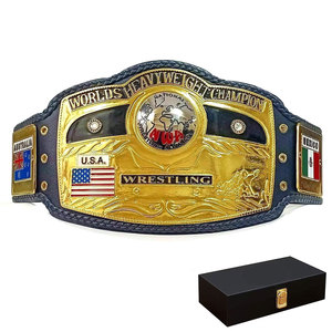 Ceinture de championnat de lutte mondiale NWA poids lourd, 2 mm, globe bombé, en cuir de vache, boucle en alliage, étanche et confortable - Product Image 2