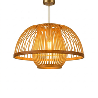 Lustre suspendu en rotin tressé à la main, prix d'usine, OEM/ODM, lampe suspendue en bambou personnalisée, vente en gros, fournisseur du Vietnam