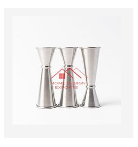 Accesorios Clavija Medidora Jigger Cup a tarifa mayorista Barra de metal de acero inoxidable con acabado plateado - Product Image 6