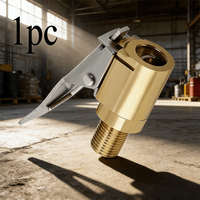 MAISOON Hochleistungs-Messing-Luftdüsenadapter mit Clip, offener Durchfluss, Reifenfüllstutzen für Luftpumpenanschluss, Auto, LKW, Fahrrad