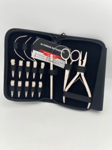 Nude Beige Color Wholesale Price Hair Extension Tools Kit Weft Style Surgical Grade Stainless Steel with Free Custom Logo Offer - Product Image 2