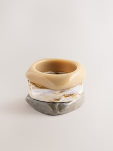 Bracelets ronds en résine faits à la main, bijoux de mode modernes pour femmes, FAIZA CRAFT FC-7188 - Product Image 3