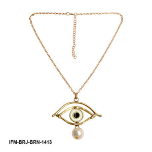 Collar con Colgante de Ojo de Latón Esmaltado en Negro Hecho a Mano, Resistente al Deslustre, Joyería Minimalista con Talismán de Poder y Prosperidad para Mujer, Regalo - Product Image 5