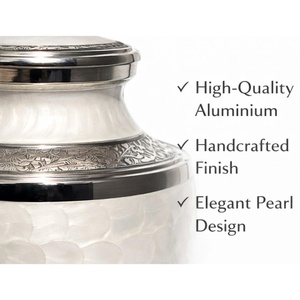 aluminium ceremonial urn aluminium aluminium ritual ashes urn aluminium farewell <b>memorial</b> urn aluminium last tribute urn <b>vase</b> - Product Image 5