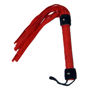 Látigo largo y flexible de piel sintética negra con flecos y agarre sólido, perfecto para juegos de rol y dominación en el dormitorio. - Product Image 2