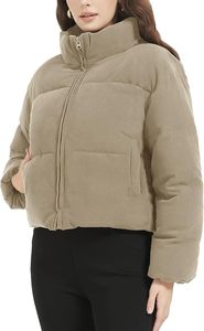 Women's Lightweight <b>Packable</b> Hooded Winter Quilted Puffer <b>Jacket</b> Detachable Sleeves Hat Zipper Closure Waterproof - Product Image 3