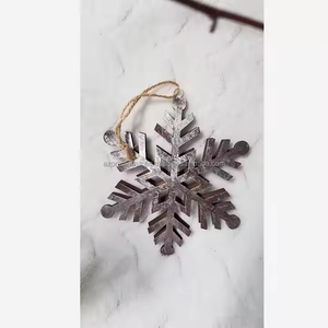 Metal colgante Navidad copo de nieve para Navidad hogar evento decoración Navidad adornos colgantes de Navidad - Product Image 5