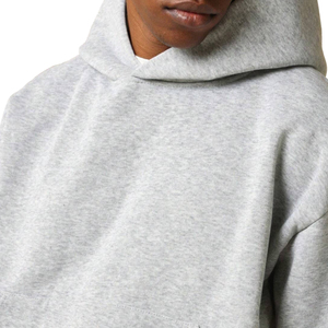 เสื้อฮู้ดดี้ผู้ชายแบบครอป แขนเสื้อแบบดรอปโชว์เดอร์ ผ้าฝ้ายผสมโพลีเอสเตอร์ เนื้อผ้านุ่ม ขนฟลีซ  รับสกรีนโลโก้  ใส่ได้ทั้งแบบลำลองและเป็นทางการ ระบายอากาศได้ดี แห้งเร็ว ผลิตจากโรงงาน - Product Image 3