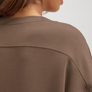 Sweat-shirt en coton 100 % pour femme, style streetwear décontracté, coupe ample, respirant, écoresponsable, tricoté, avec capuche - Product Image 3