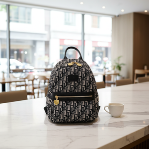 Hot-Selling Luxury Vintage Geometric Unisex <b>Backpack</b> 2026 New Fashion <b>Canvas</b> Zipper Closure Portable Square Large Capacity - Product Image 3