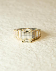 Igi/gia จลาปเพชรที่ปลูกในแนววินเทจ14K กอลก์แต่งงาน/แหวนหมั้นใส่ได้ทั้งชายและหญิงทองคำขาวละเอียดสำหรับวันครบรอบ - Product Image 2