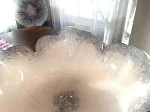 Bol à fleurs en résine argentée et blanche, décoration d'intérieur, cadeau de pendaison de crémaillère, mariage, anniversaire, fêtes, plat décoratif personnalisé, table de mariage - Product Image 3