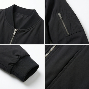 Men’s Lightweight Bomber <b>Jacket</b> Casual <b>Zip</b> <b>Up</b> Streetwear Stand Collar Custom OEM Wholesale Men's <b>Jackets</b> - Product Image 6