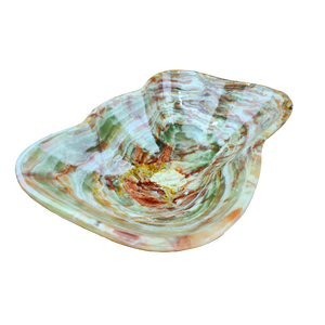 Pions d'échecs faits à la main en onyx et marbre, aspect marbre, design luxueux, poli naturel, bonne qualité. - Product Image 1