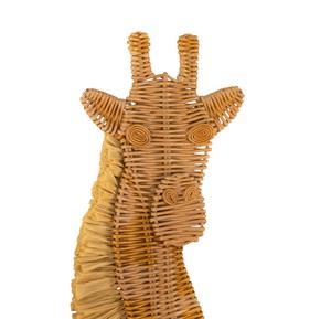 Decoración colgante de cabeza de jirafa para habitación infantil nórdica, de mimbre sostenible, para decorar habitaciones infantiles, con diseño de vida silvestre. - Product Image 3