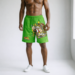 100% Polyester Fully Sublimation Unisex Basketball Custom Mens Mesh Shorts Double <b>Layer</b> 7 Inch Mesh Shorts With Pockets - Product Image 3